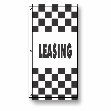 Leasing Checkered Dealership Flag 3.5' x 7'