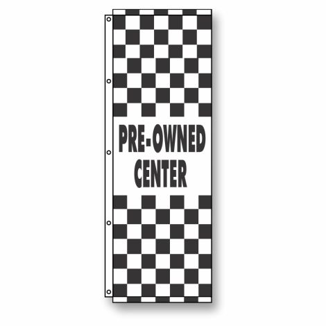 Pre-Owned Centre Checkered Dealership Flag 3.5' x 10'