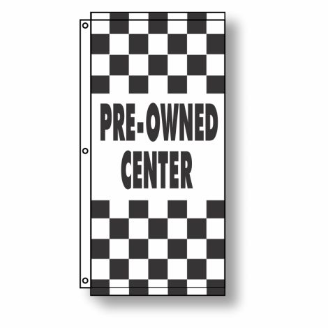 Pre-Owned Centre Checkered Dealership Flag 3.5' x 7'