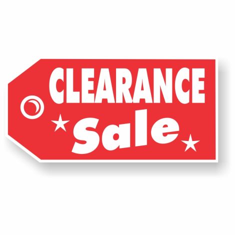 Giantic Coroplast Red Tag Window Signs - Clearance Sale
