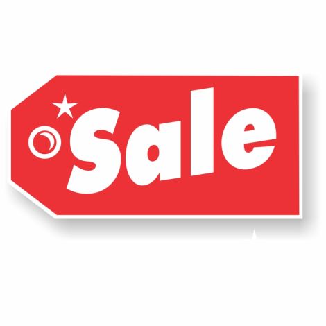 Giantic Coroplast Red Tag Window Signs - Sale