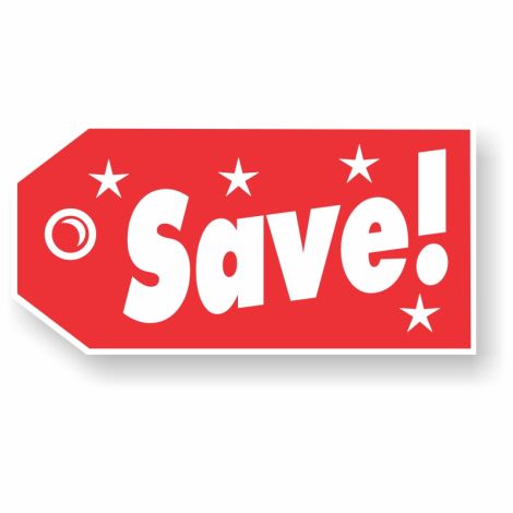 Gigantic Coroplast Red Tag Window Signs - Save!
