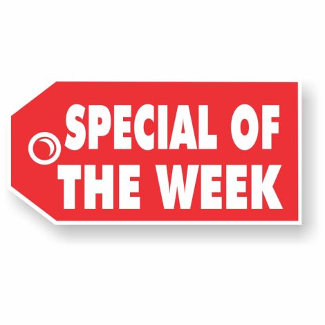 Giantic Coroplast Red Tag Window Signs - Special Of The Week