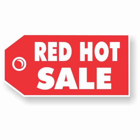 Giantic Coroplast Red Tag Window Signs - Red Hot Sale