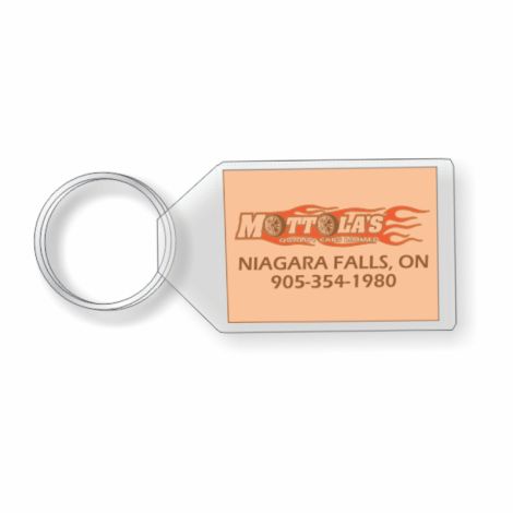 Soft Plastic Key Tags with Paper Custom Insert (Quantity 1000 orange)