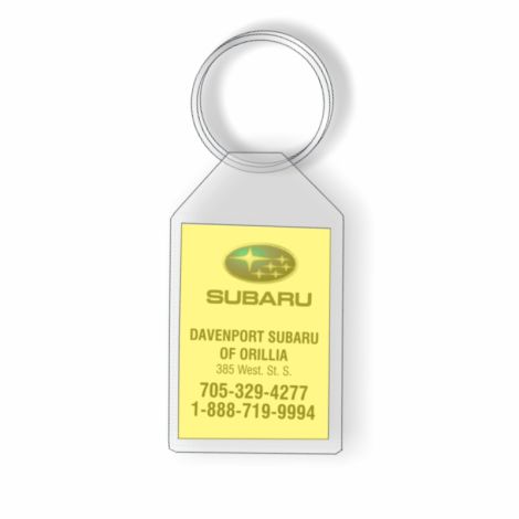 Soft Plastic Key Tags with Paper Custom Insert (Quantity 500 yellow)