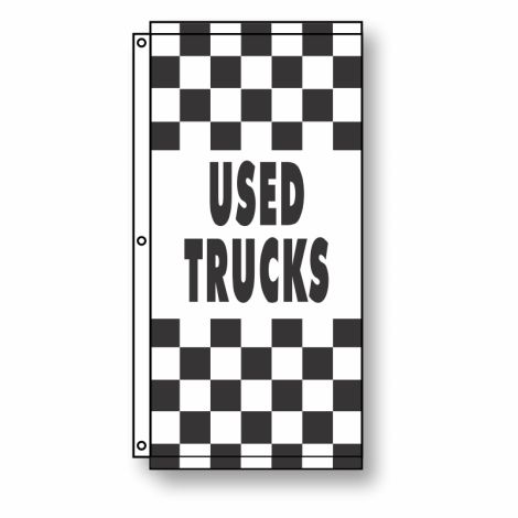 Used Trucks Checkered Dealership Flag 3.5' x 7'