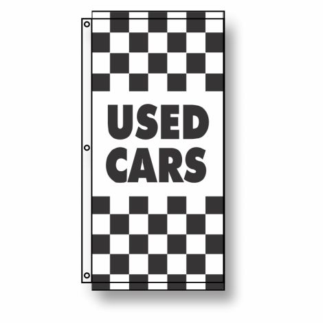 Used Cars Checkered Dealership Flag 3.5' x 7'