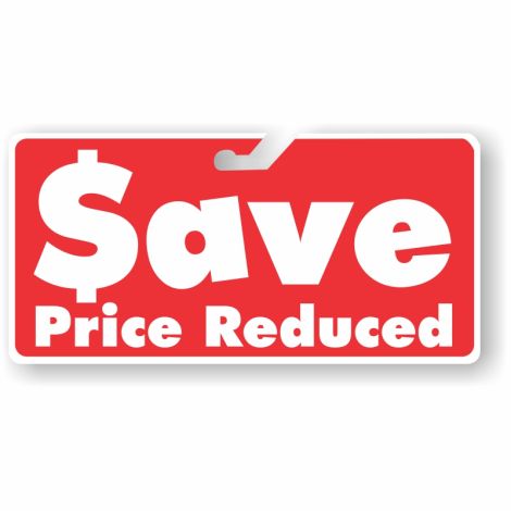 Coroplast Windshield Signs - Save Price Reduced (Red)