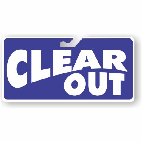 Coroplast Windshield Signs - Clear Out (Blue)