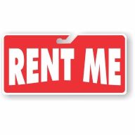 Coroplast Windshield Signs - Rent Me (Red)