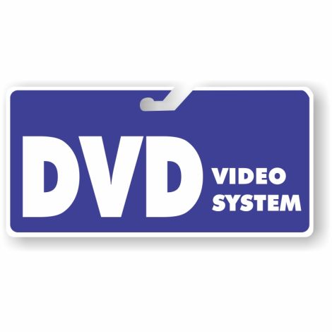 Coroplast Windshield Signs - DVD Video System (Blue)