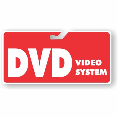 Coroplast Windshield Signs - DVD Video System (Red)