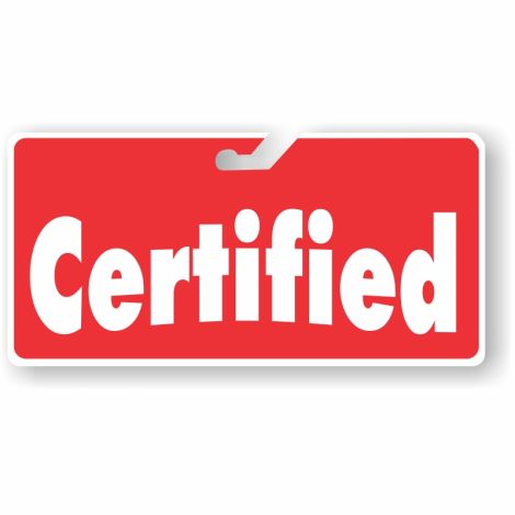 Coroplast Windshield Signs - Certified (Red)