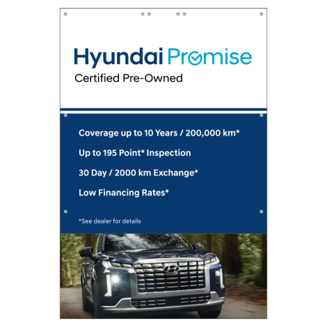 Hyundai Promise CPO Coroplast Pole Sign