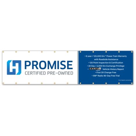 H-Promise CPO Exterior Vinyl Banner - 2' x 8'