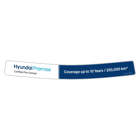 Hyundai Promise CPO Windshield Topper Decals - Coverage up to 10 Years