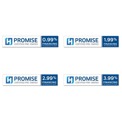 H-Promise CPO Finance Rate Decals
