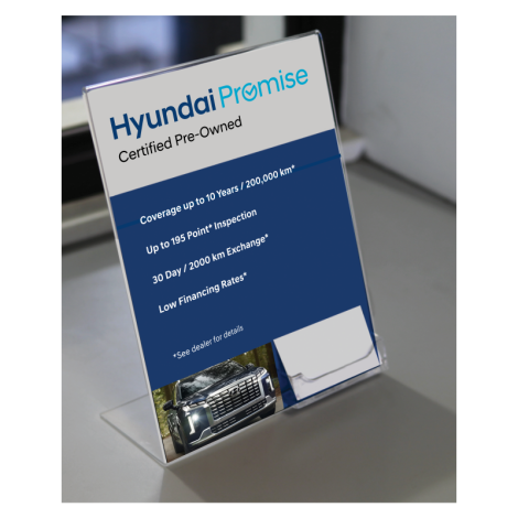 Hyundai Promise CPO Desk Topper With Business Card Holder