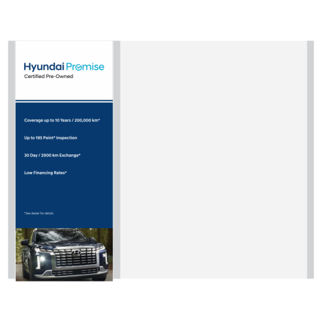 Hyundai Promise Magic Pockets With CPO Card