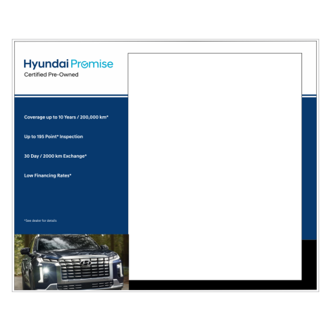 Hyundai Promise CPO Magic Cling Information Holder