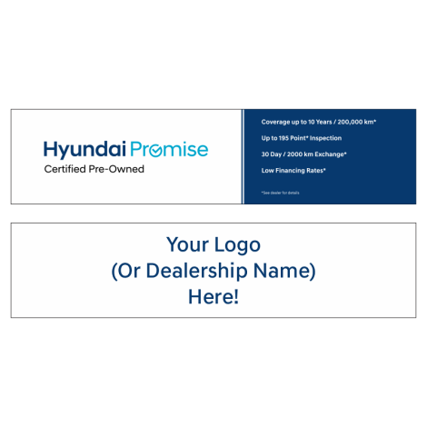 Hyundai Promise CPO Ground Sign for Internet Advertising