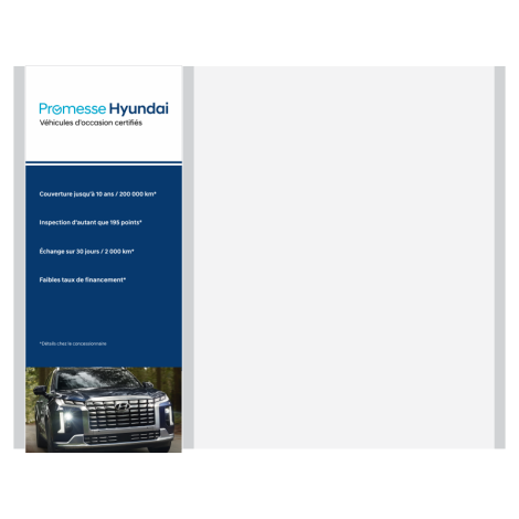 Hyundai Promesse Pochettes magiques pour information