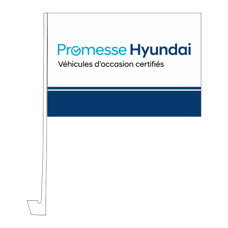 Drapeaux Hyundai Promesse pour fenêtres de véhicules