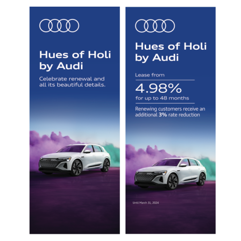 Audi Holi Pull Up Banners - Set of 2 with Banner Stands