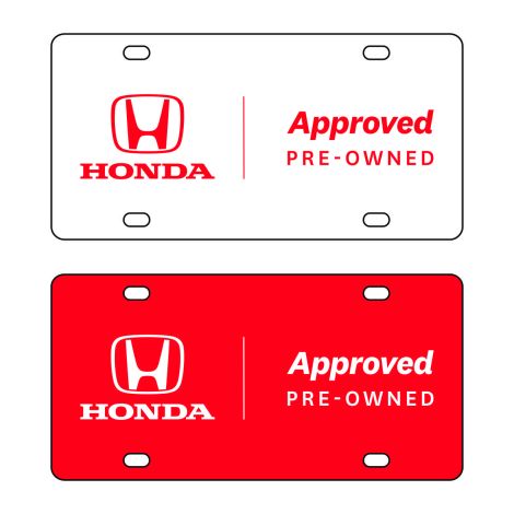 Honda Approved Pre-Owned Plate Signs