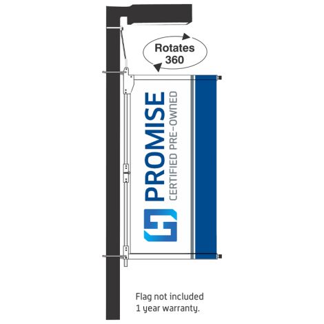 Double Arm Flagmaster for H-Promise CPO Dealership Flags