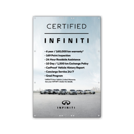 Infiniti Certified Coroplast Pole Sign