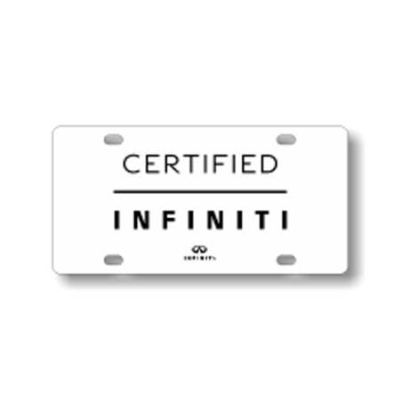 Infiniti Certified Plate Sign