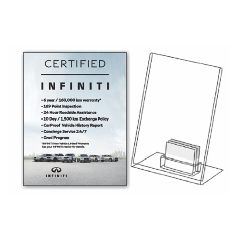 Infiniti Certified Desktop Display with Business Card Holder