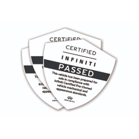 Infiniti Certified Passed Decal