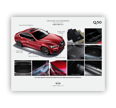 INFINITI Service Accessories Small Window Cling - Q50