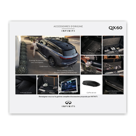 Petits autocollants électrostatiques relatifs aux accessoires du service INFINITI - QX60