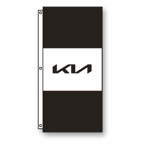 Tri-Panel Dealership Flag - Kia (3.5' x 7')