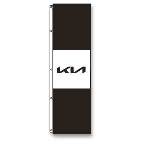 Tri-Panel Dealership Flag - Kia (4 1/2' x 14')