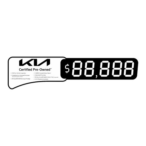 Kia CPO Windshield Price Decals