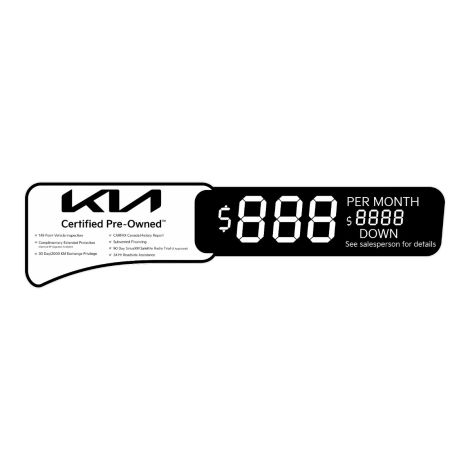 Kia CPO Windshield Price Decals  Per Month