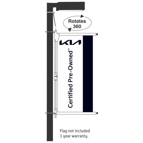 Double Arm Flagmaster for Kia CPO Flags