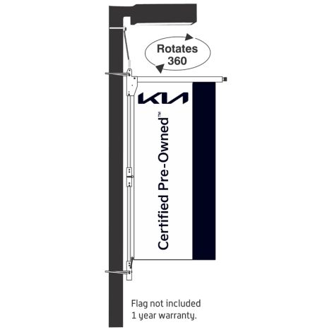 Single Arm Flagmaster for Kia CPO Flags