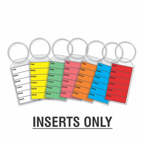 Extra Inserts Only for Soft Clear Plastic Key Tag