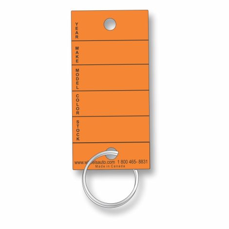 Poly-Tuff Plastic Key Tags - Orange