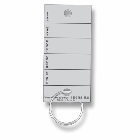 Poly-Tuff Plastic Key Tags - Silver