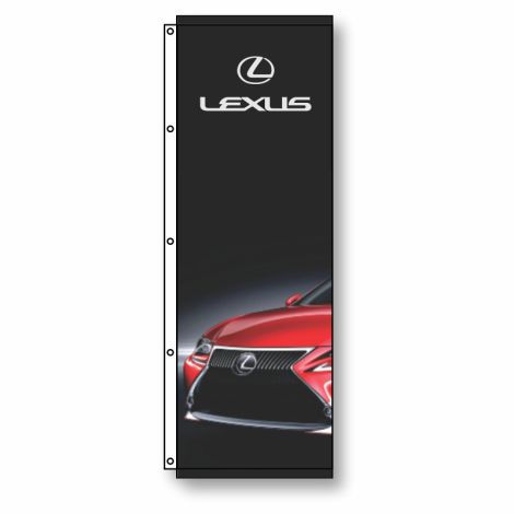 Digital Print Dealership Flags - Lexus (3.5' x 10')