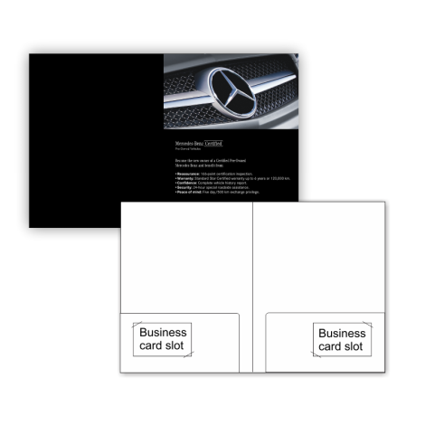 Mercedes-Benz Certified Presentation Folder, Custom Back + Inside Print