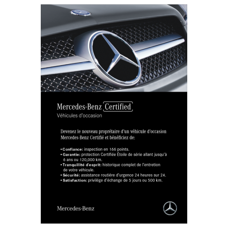 Signe Certifié Mercedes-Benz Pour Chevalet D'affichage