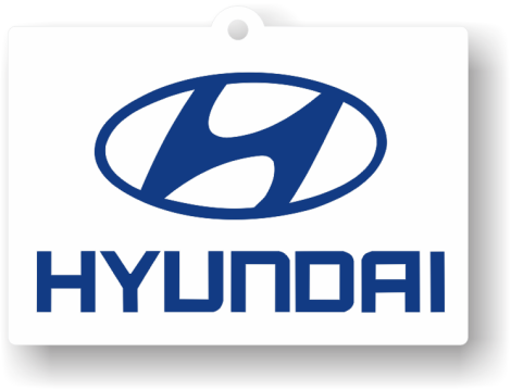 OEM Style Air Fresheners with Custom Imprint - Hyundai (3.56" x 2.63")